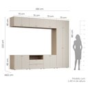 Ver imagem 3 de Estante para TV até 75 Polegadas 8 Módulos 14 Portas 2 Gavetas Frame CabeCasa MadeiraOriginals