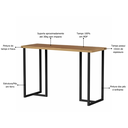 Ver imagem 2 de Aparador Estilo Industrial Mali 120cm Decorativo Hall Entrada Imbuia/preto