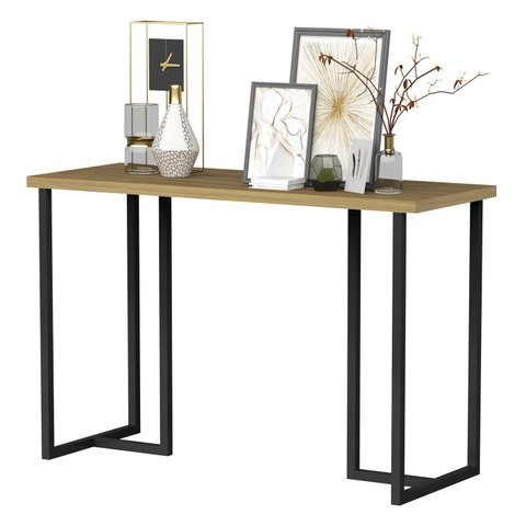 Aparador Estilo Industrial Mali 120cm Decorativo Hall Entrada Imbuia/preto