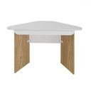 Ver imagem 3 de Mesa Escrivaninha Trend de Canto 1 Gaveta Olmo/branco - Artany