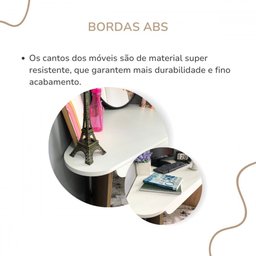 Mesa Escrivaninha Trend de Canto 1 Gaveta Olmo/branco - Artany - 6