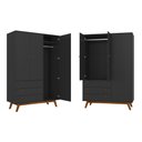 Ver imagem 2 de Guarda-Roupa Casal Retrô Versalhes Preto