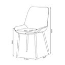 Ver imagem 2 de Kit 8 Cadeiras de Jantar Lara Estrutura em Aco Carbono Cor Bronze Estofado em Linho Conforto Cru
