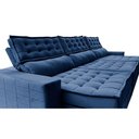 Ver imagem 4 de Sofá Retrátil e Reclinável 4,15m Cama inBox Big Puffer com SoftGel D40 Velupluma Azul