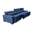 Ver mais imagens de Sofá Retrátil e Reclinável 4,15m Cama inBox Big Puffer com SoftGel D40 Velupluma Azul
