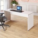 Ver imagem 1 de Escrivaninha Escritório 140cm X 70cm Pés Painel F5 Office Cor:branco
