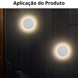 Arandela Eclipse 12W 3000K A prova de agua luz indireta LED: Preto - 5