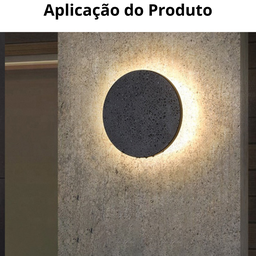 Arandela Eclipse 12W 3000K A prova de agua luz indireta LED: Preto - 9