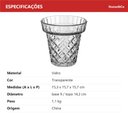 Ver imagem 6 de Vaso Decorativo de Vidro Transparente 16x16x16cm Enfeite Sala Mesa Estante