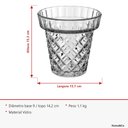 Ver imagem 7 de Vaso Decorativo de Vidro Transparente 16x16x16cm Enfeite Sala Mesa Estante