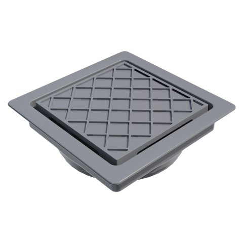 Ralo Oculto Tampa Invisível Quadrado em Pvc 15 X 15 Novii