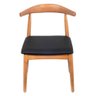 Cadeira Elbow Chair Carina Or Design 47 Cm (larg) Madeira Clara Assento em Poliuretano (pu) Preto - 2