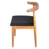Cadeira Elbow Chair Carina Or Design 47 Cm (larg) Madeira Clara Assento em Poliuretano (pu) Preto - 3