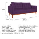Ver imagem 4 de Sofá 2 Lugares Dubai Suede - Doce Sonho Móveis Sofá 2 Lugares Sofás Roxo