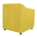 Ver imagem 3 de Kit 02 Poltronas Decorativa Tilla Pés Cromados Suede Bege - DS Estofados Amarelo