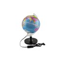 Ver imagem 1 de Globo Terrestre Giratório Com Lâmpada Led RGB Mapa Mundi Português 21cm Base Preta Removível Bivolt