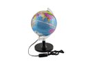 Ver imagem 1 de Globo Terrestre Giratório Com Lâmpada Led RGB Mapa Mundi Português 21cm Base Preta Removível Bivolt