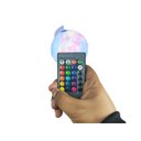 Ver imagem 4 de Globo Terrestre Giratório Com Lâmpada Led RGB Mapa Mundi Português 21cm Base Preta Removível Bivolt