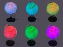 Ver imagem 3 de Globo Terrestre Giratório Com Lâmpada Led RGB Mapa Mundi Português 21cm Base Preta Removível Bivolt
