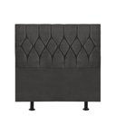 Ver imagem 1 de Cabeceira Estofada Cama Box Solteiro 90cm Istambul Corino Cinza Escuro- Mabe Magazine