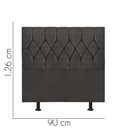 Ver imagem 3 de Cabeceira Estofada Cama Box Solteiro 90cm Istambul Corino Cinza Escuro- Mabe Magazine