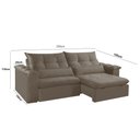 Ver imagem 2 de Sofá Exclusive Retrátil e Reclinável 250cm Braço 25cm Meu Sofá Online