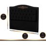Cabeceira Kate Estofada para Cama Box Queen 1,60 Veludo Preto Bz Home Decor - 4