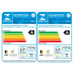 Máquina de Lavar 13kg midea wave agitator branca Ma512w130a/wkbr05 - 220v - 7