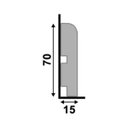 Ver imagem 2 de Rodapé Poliestireno 7cm Aspecto Madeira 446 Imbuia Santa Luzia - 2,4 Metros