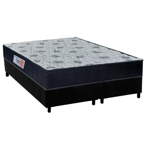 Cama Box Queen: Colchão Ortopédico Orthoflex Foggia Sogni Unic Face Pillow Top + Base CRC Camurça