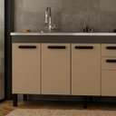 Ver imagem 2 de Gabinete de Cozinha 5 Gavetas 3 Portas 194cm Grande 100% MDF:Grafite/Off White