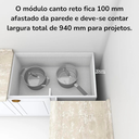 Ver imagem 4 de Balcao Canto Reto com Tampo 84 Cm Americana Branco Calcare Henn