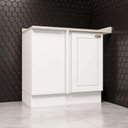 Ver imagem 2 de Balcao Canto Reto com Tampo 84 Cm Americana Branco Calcare Henn