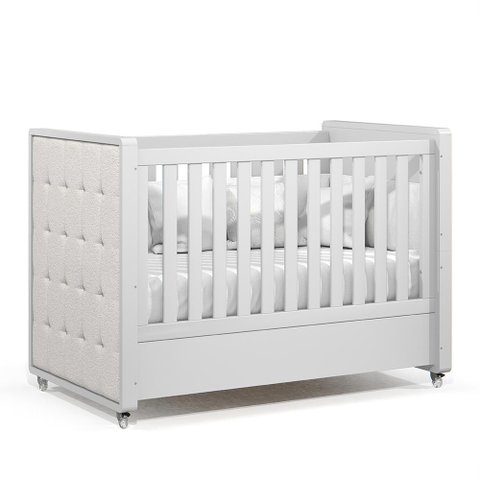 Berço Americano Tutto New Branco Soft com Capitonê - Matic Móveis