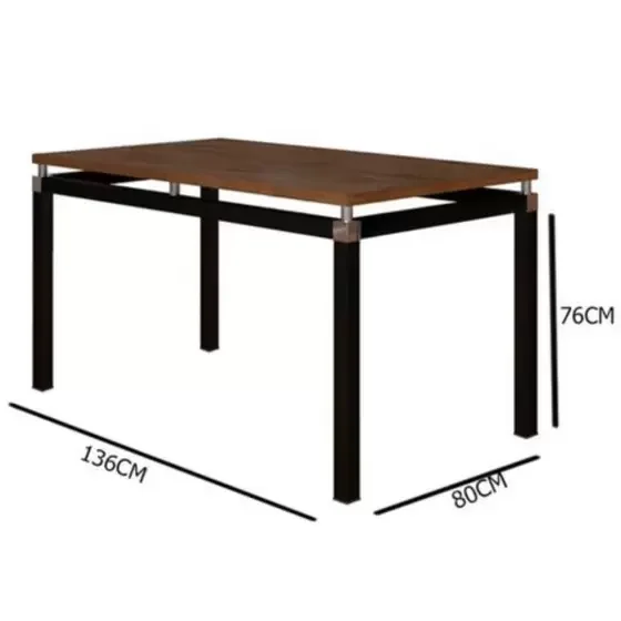 Ver imagem 2 de Conjunto Mesa Malva Sala de Jantar com 6 Cadeiras 118 Assento Azul Turquesa - OG Móveis