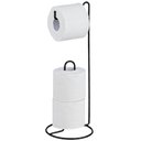 Ver imagem 1 de Porta Papel Higienico de Chão Suporte para 3 Rolos Preto