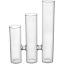 Ver imagem 1 de Vaso Decorativo de Borossilicato Transparente 18x25x5cm Enfeite Sala Mesa Flores