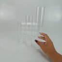Ver imagem 5 de Vaso Decorativo Tubos Home&Co Borossilicato 18x25x5cm Transparente