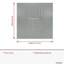 Ver imagem 5 de Vaso Decorativo de Borossilicato Transparente 18x25x5cm Enfeite Sala Mesa Flores