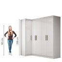 Ver imagem 5 de Quarto Modulado de Canto Madrid com 5 Portas e 2 Gavetas Maxel