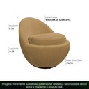 Ver imagem 4 de Poltrona Orgânica Kaira Base Giratória Bouclê Camel - Casaepoltrona