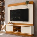 Ver imagem 2 de Painel Home Theater Siena para Tv 75 Pol 2 Portas 184 Cm Cinamomo Off White Madetec