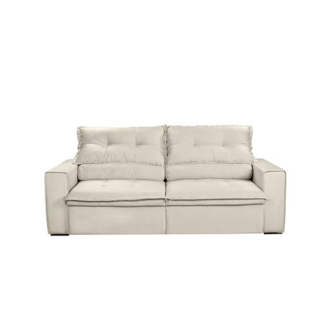 Sofá Luna 4 Lugares Retrátil Reclinável Veludo Luxo 2,20m