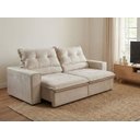 Ver imagem 2 de Sofá Luna 4 Lugares Retrátil Reclinável Veludo Luxo 2,20m