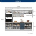 Ver imagem 4 de Cozinha Completo Modulado 11 Portas 2 Gavetas 2 Nichos para Forno Unna Yescasa