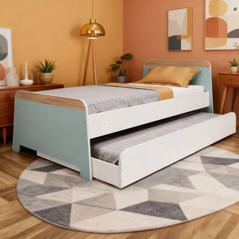 Bicama 80cm x 193,5cm em MDP Lorenza Verde