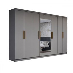 Guarda-roupa Casal Odisseia 8 Portas 4 Gavetas com Espelho - Panorama Móveis - 4