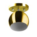 Ver imagem 1 de Lustre Plafon Bola 15 cm Redonda Dourado Gold