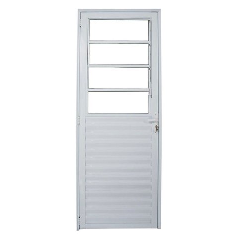 Porta Basculante Vidro Mini Boreal 210x90cm Ecosul Esquadrisul Abertura Esquerda Branco