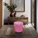 Ver imagem 1 de Banqueta Puff Thor Luxo Madeira Maciça:rosa